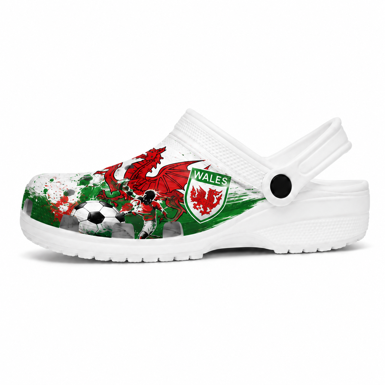 World Cup 2026 Wales Football Fan Printed Clogs