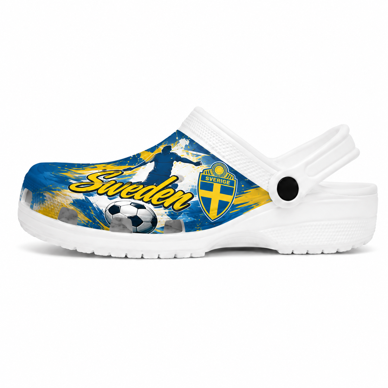 World Cup 2026 Sweden Football Fan Printed Clogs