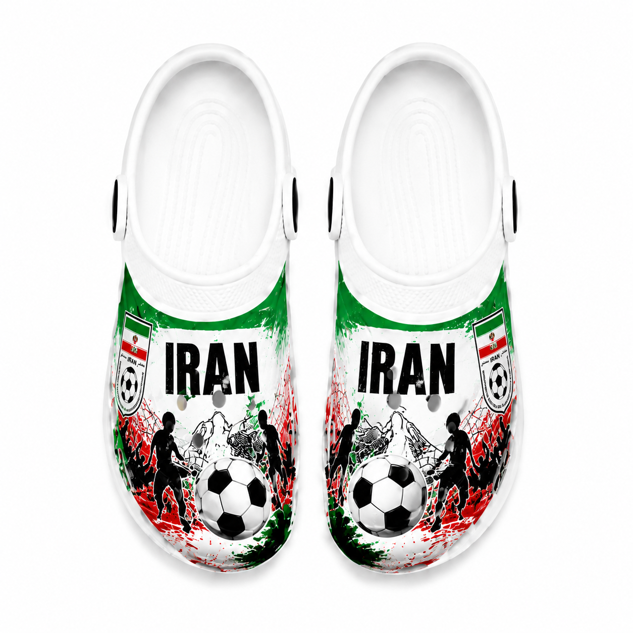 World Cup 2026 Iran Football Fan Printed Clogs