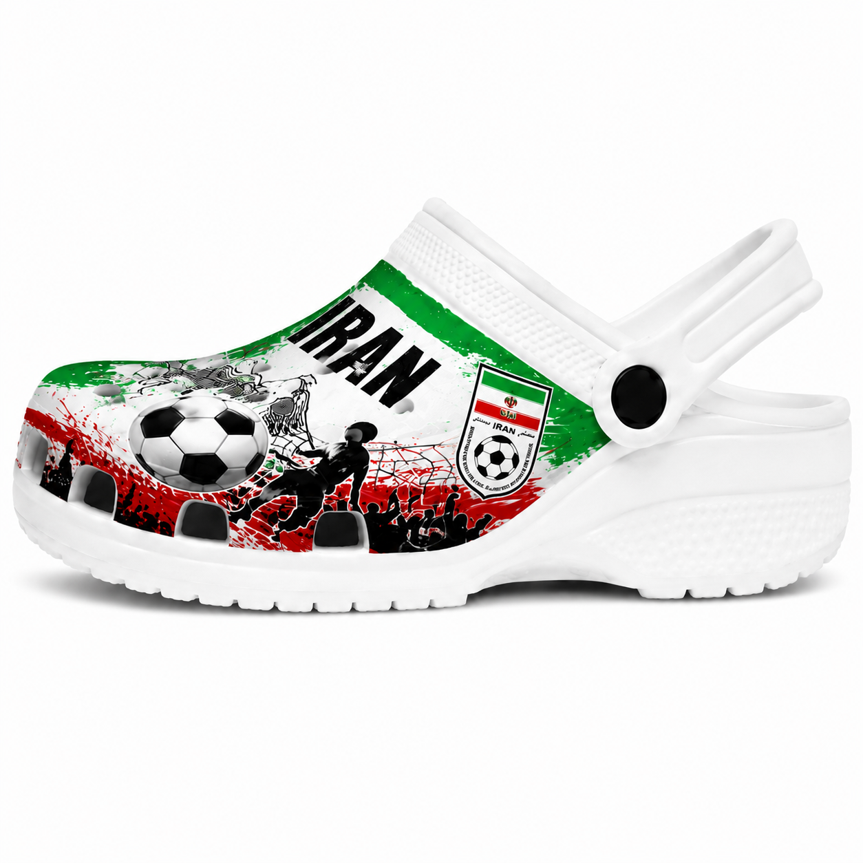 World Cup 2026 Iran Football Fan Printed Clogs