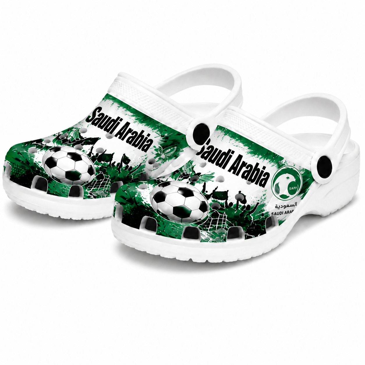 World Cup 2026 Saudi Arabia Football Fan Printed Clogs