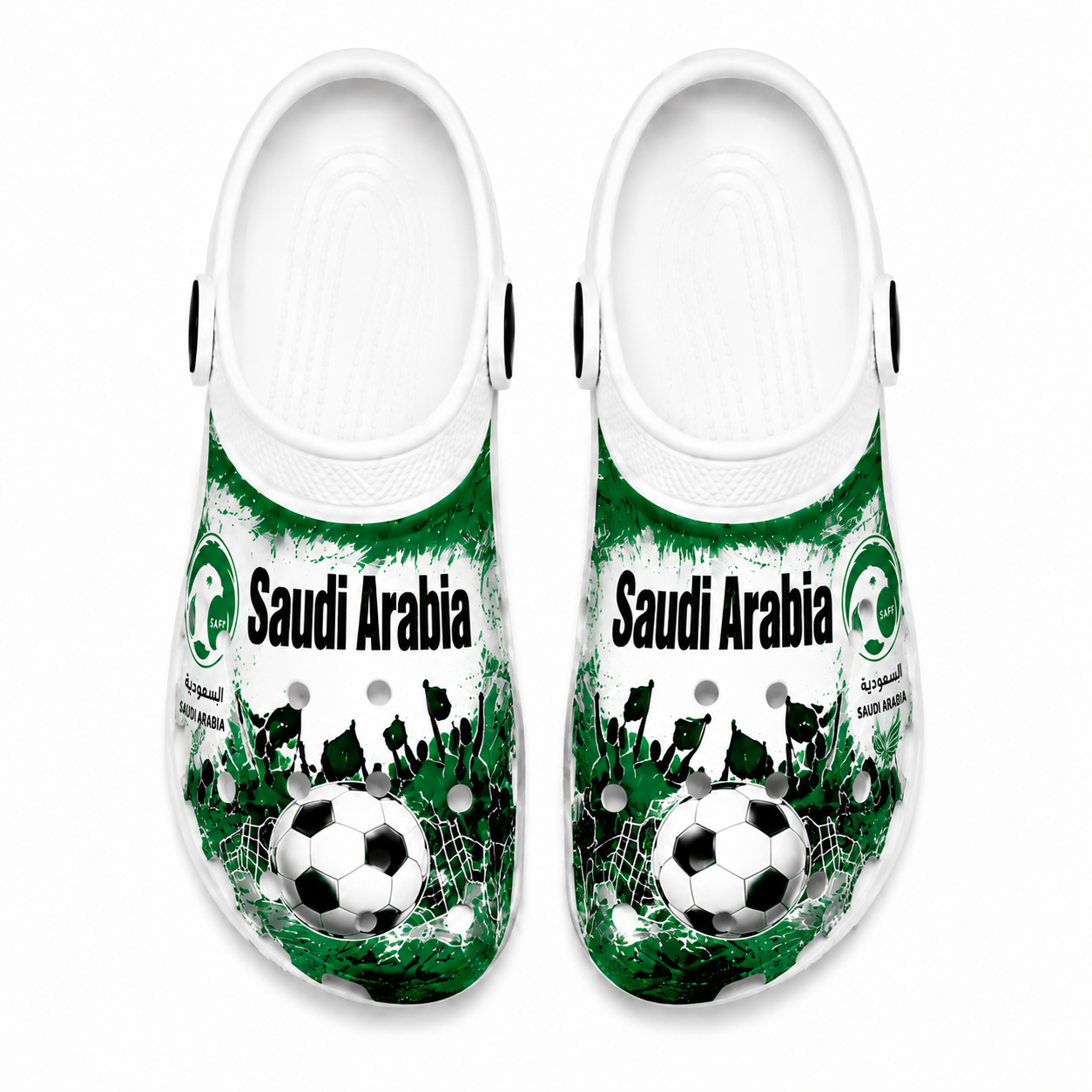 World Cup 2026 Saudi Arabia Football Fan Printed Clogs