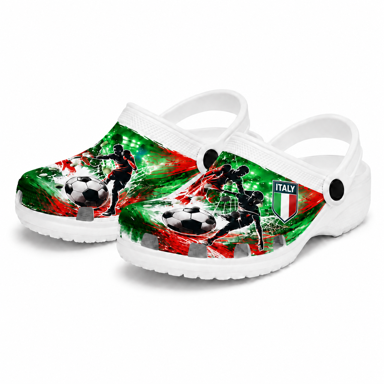 World Cup 2026 Italy Football Fan Printed Clogs