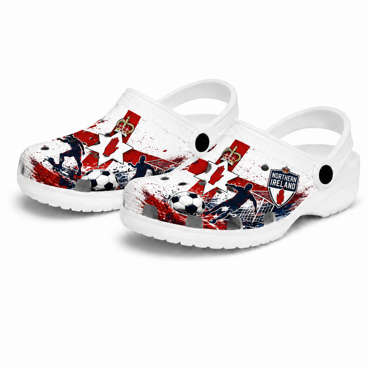 World Cup 2026 Northern Ireland Football Fan Printed Clogs
