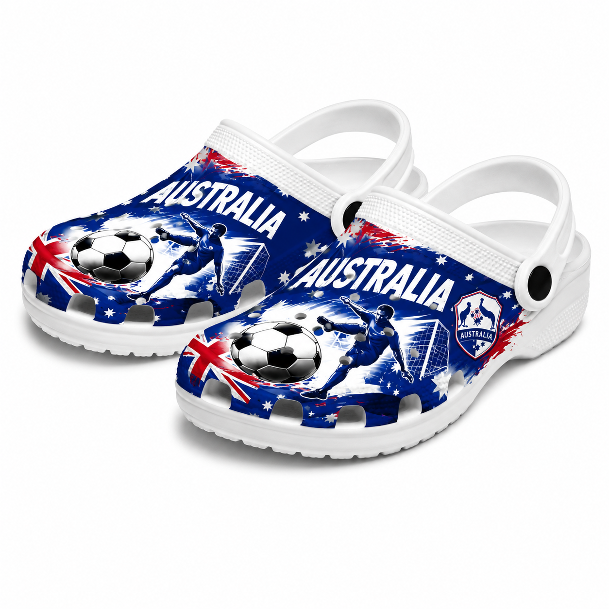 World Cup 2026 Australia Football Fan Printed Clogs