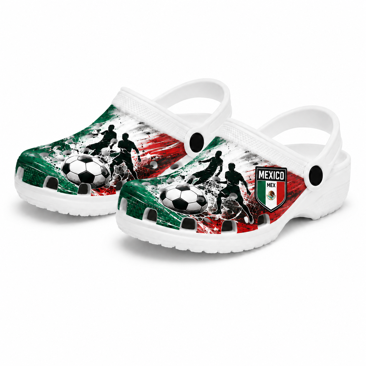 World Cup 2026 Mexico Football Fan Printed Clogs