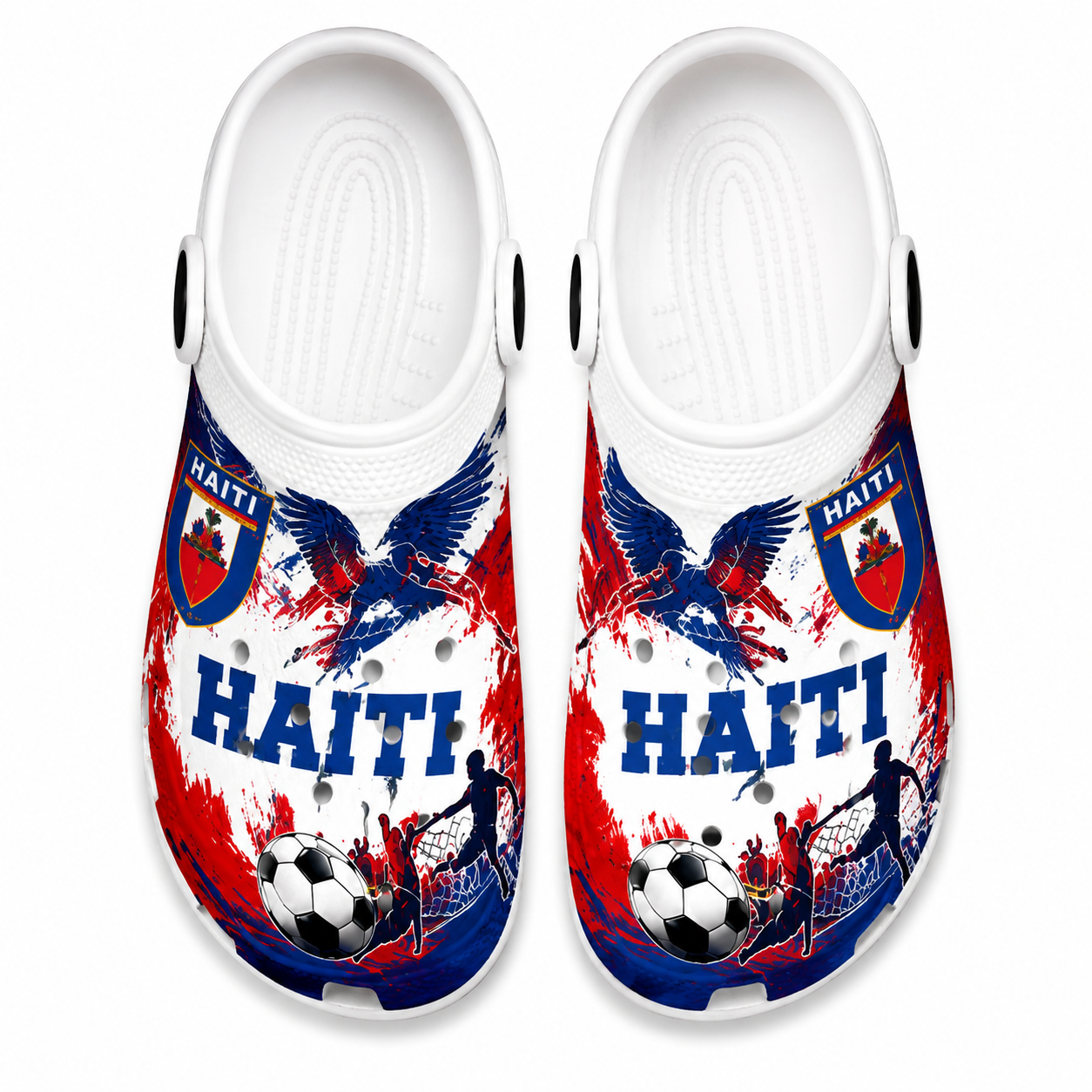 World Cup 2026 Haiti Football Fan Printed Clogs