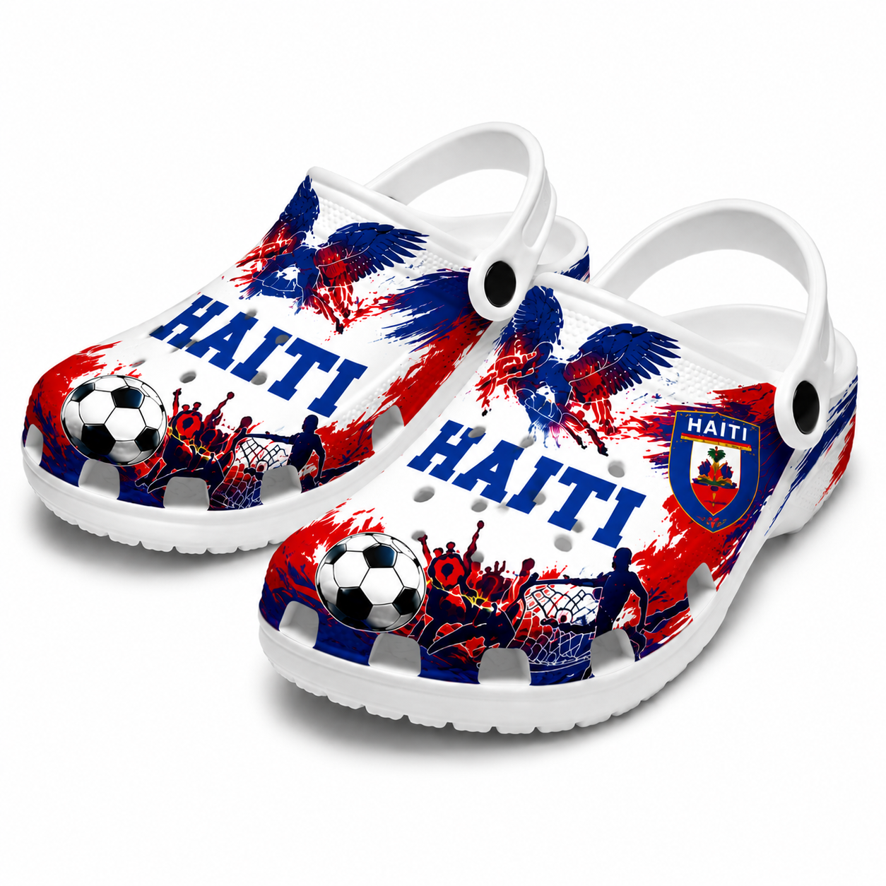 World Cup 2026 Haiti Football Fan Printed Clogs
