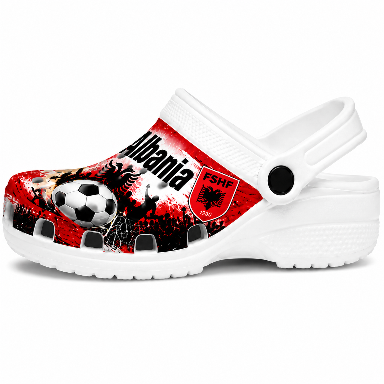 World Cup 2026 Albania Football Fan Printed Clogs