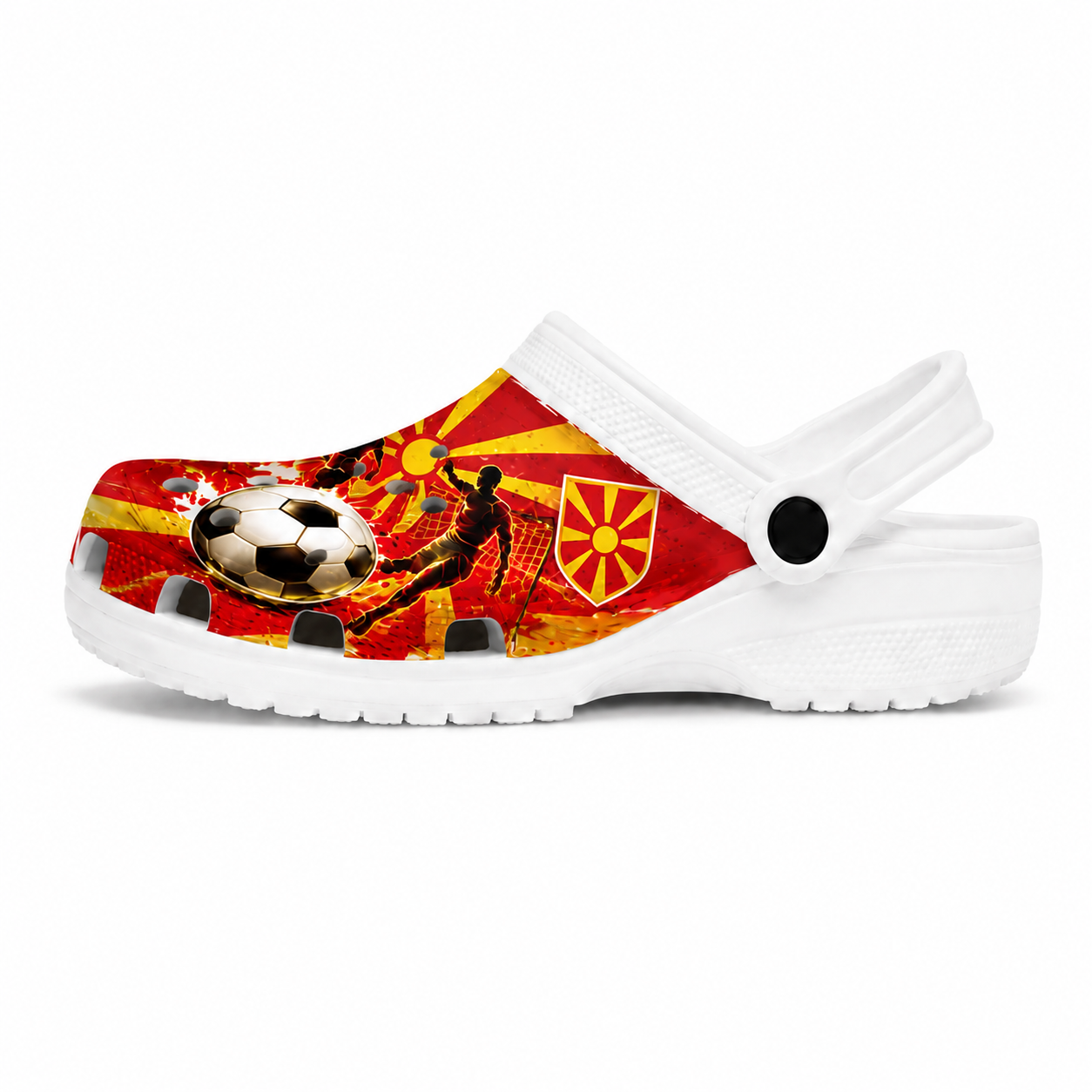 World Cup 2026 North Macedonia Football Fan Printed Clogs