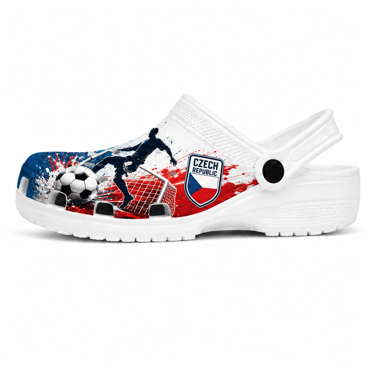 World Cup 2026 Czech Republic Football Fan Printed Clogs