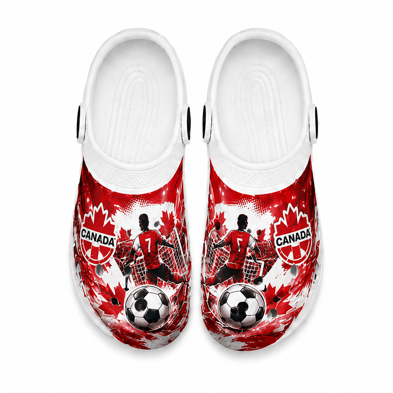 World Cup 2026 Canada Football Fan Printed Clogs