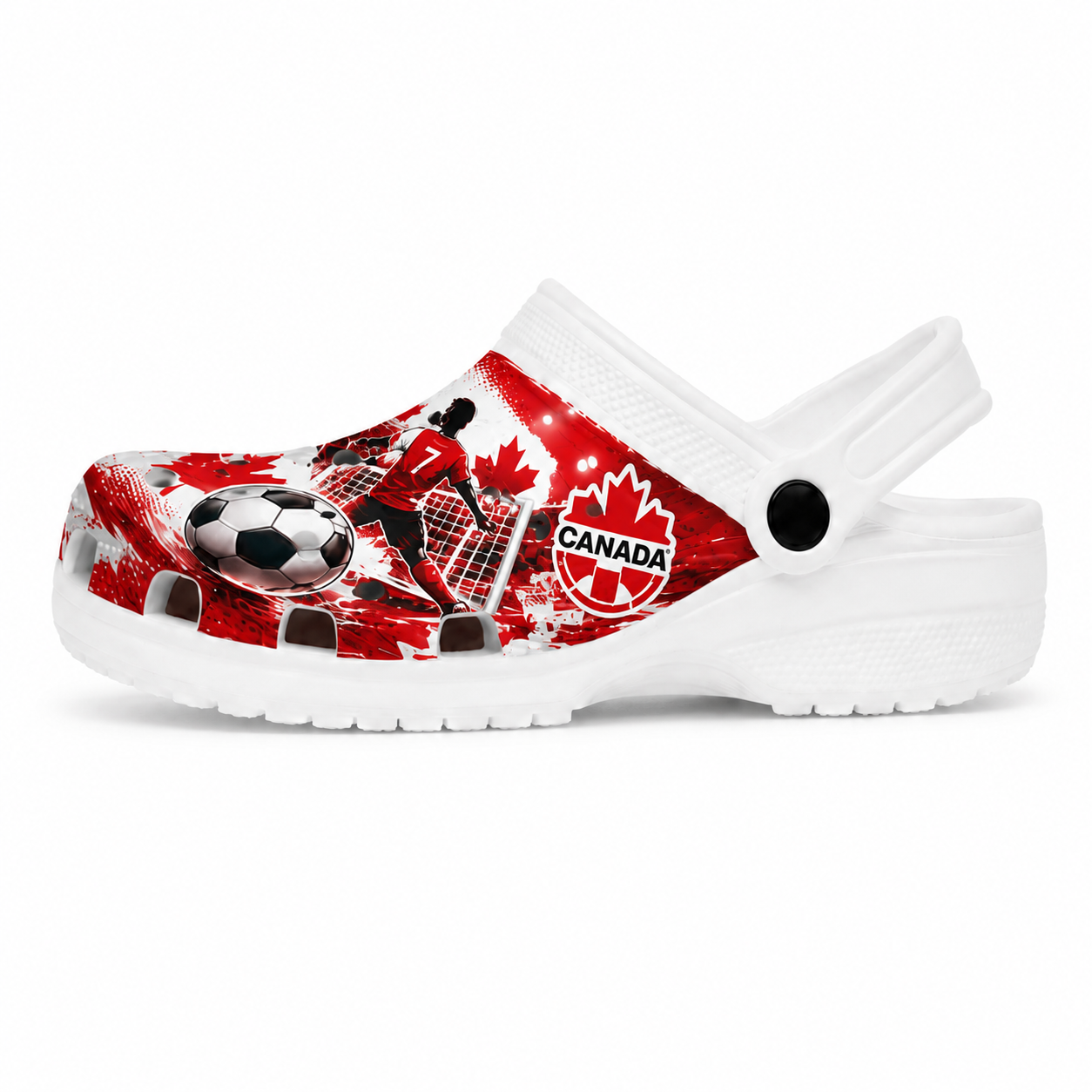 World Cup 2026 Canada Football Fan Printed Clogs