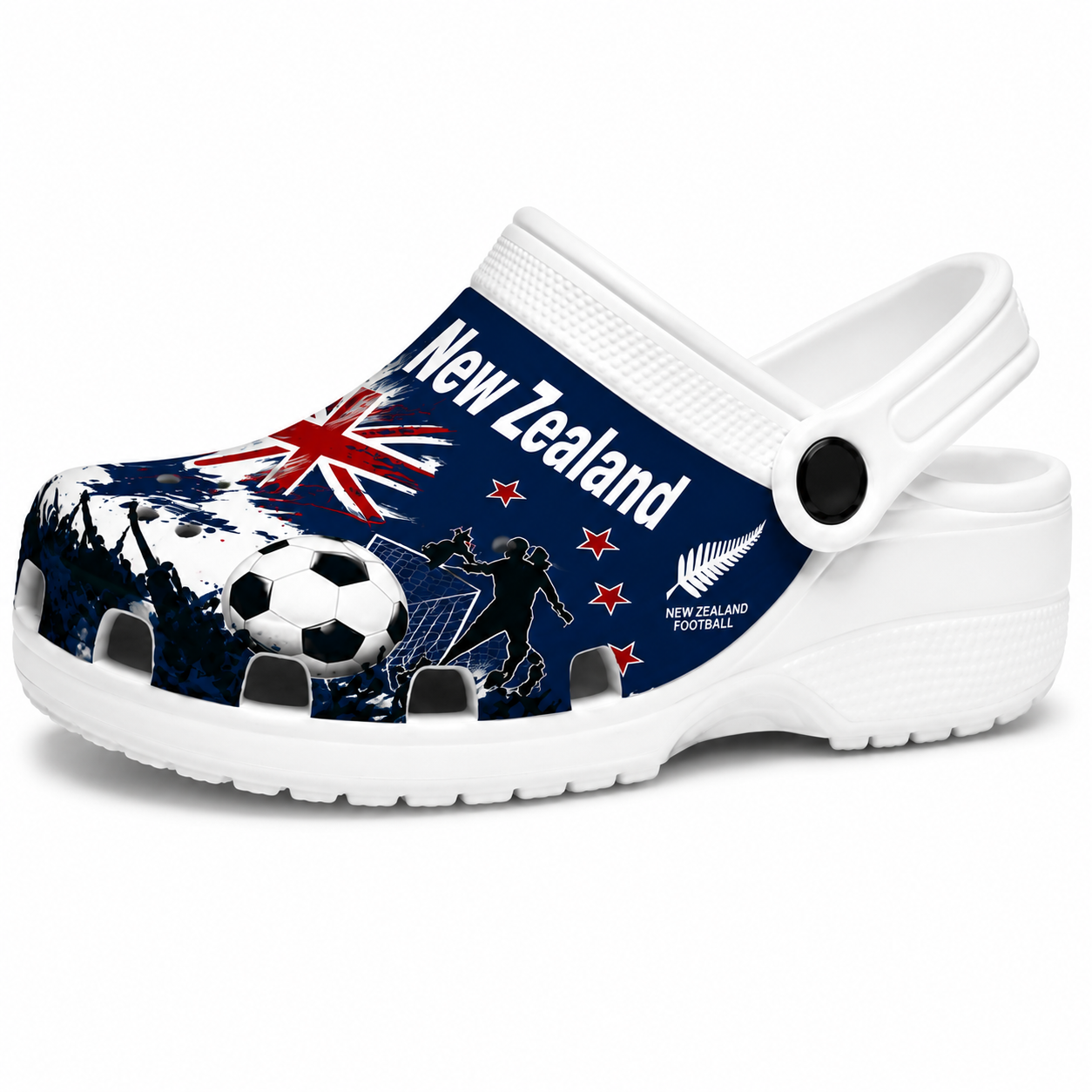 World Cup 2026 Zealand Football Fan Printed Clogs