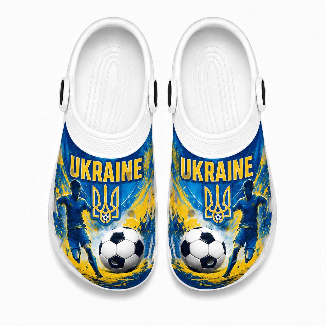 World Cup 2026 Ukraine Football Fan Printed Clogs