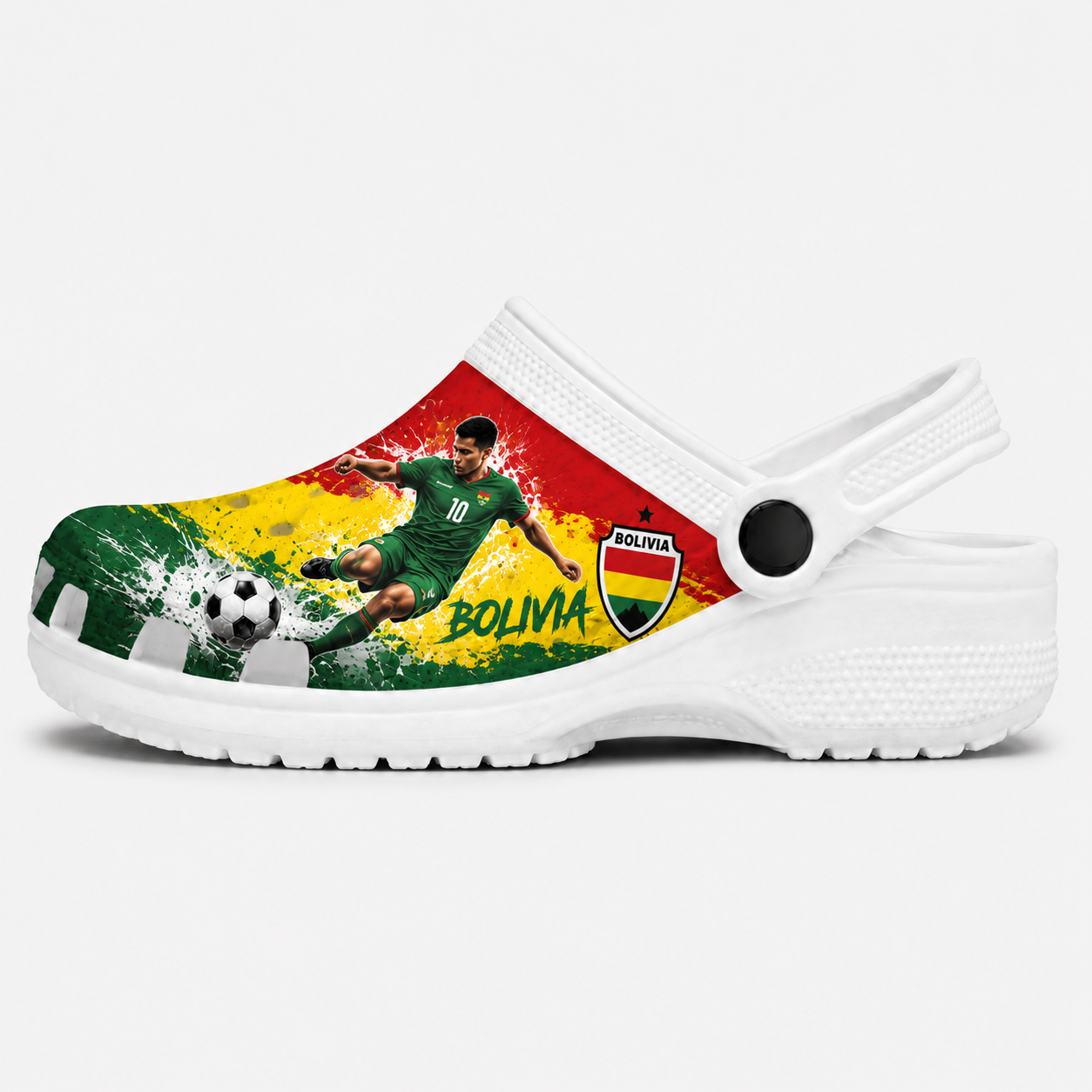 World Cup 2026 Bolivia Football Fan Printed Clogs
