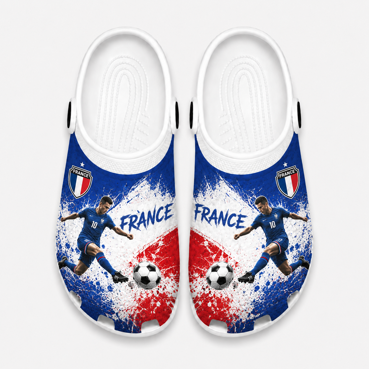 World Cup 2026 France Football Fan Printed Clogs