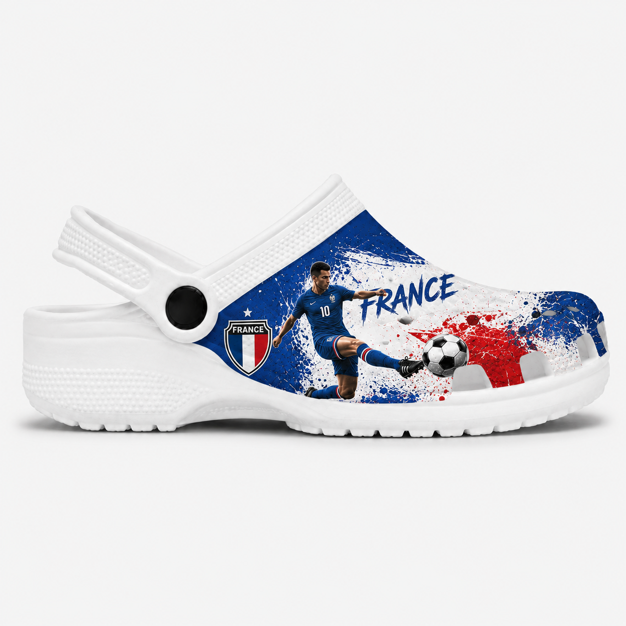 World Cup 2026 France Football Fan Printed Clogs