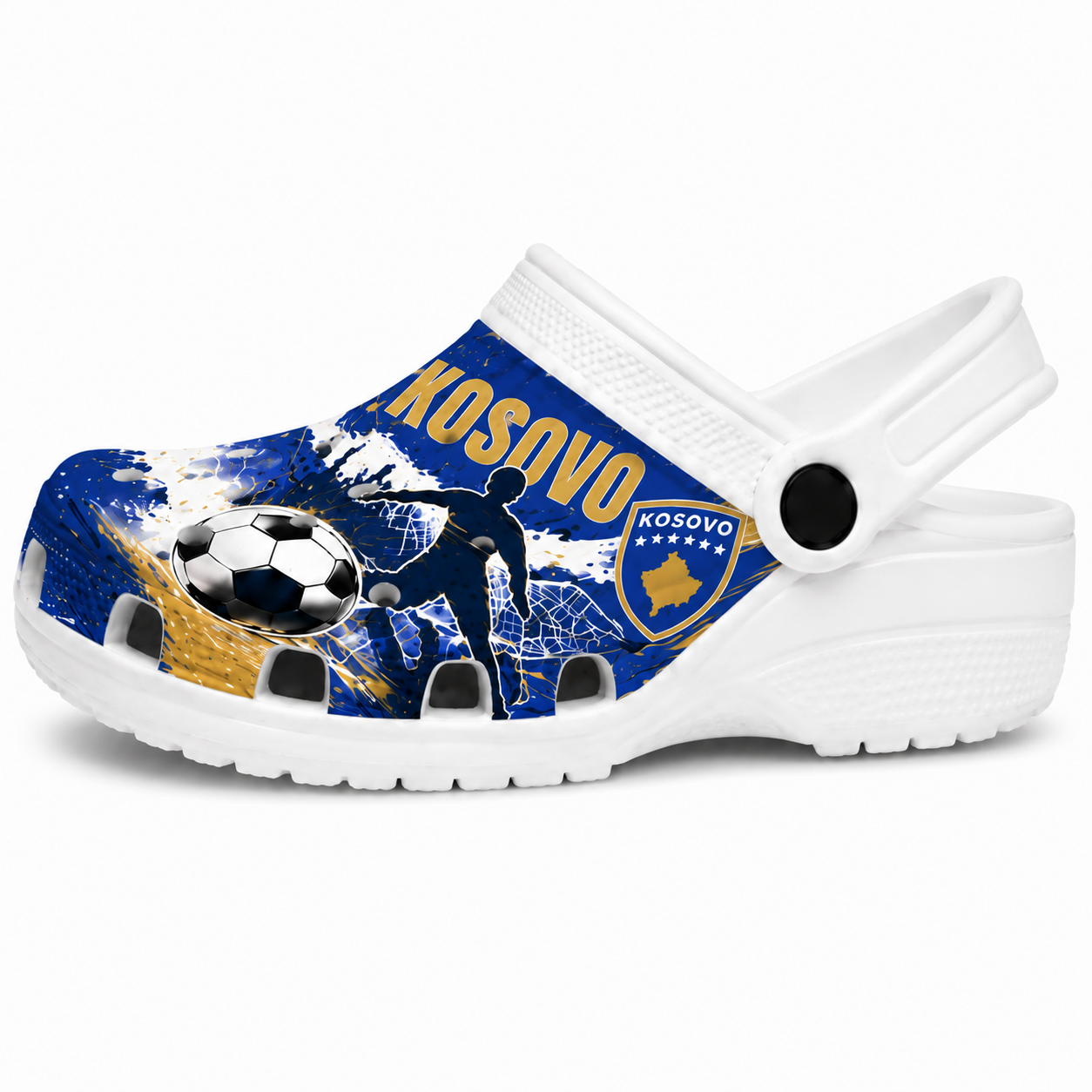 World Cup 2026 Kosovo Football Fan Printed Clogs
