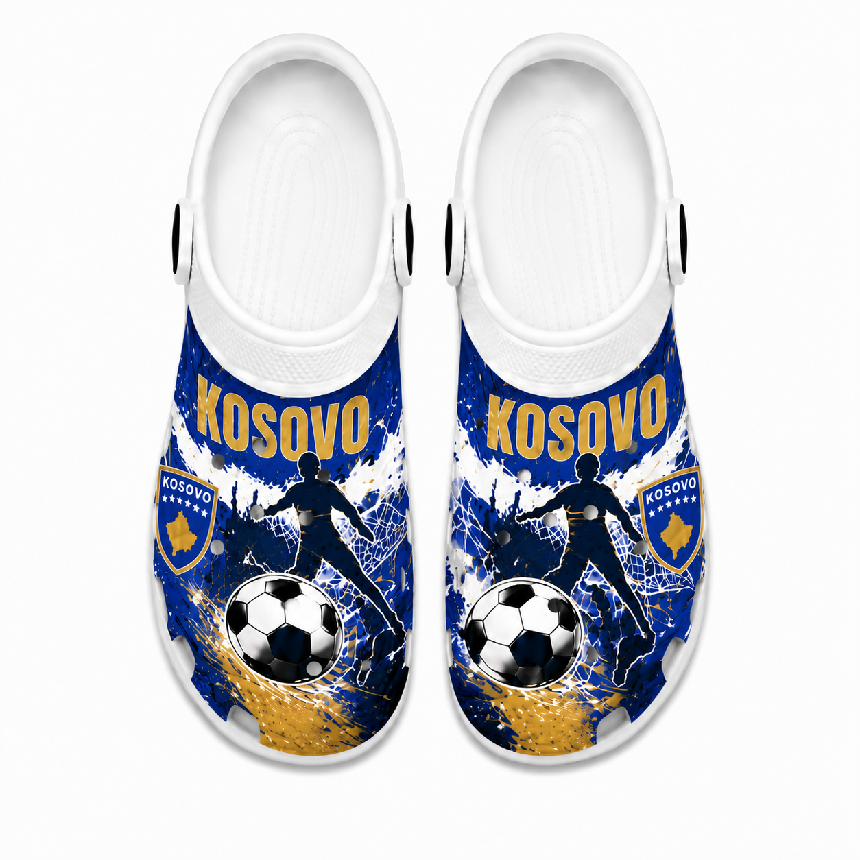 World Cup 2026 Kosovo Football Fan Printed Clogs