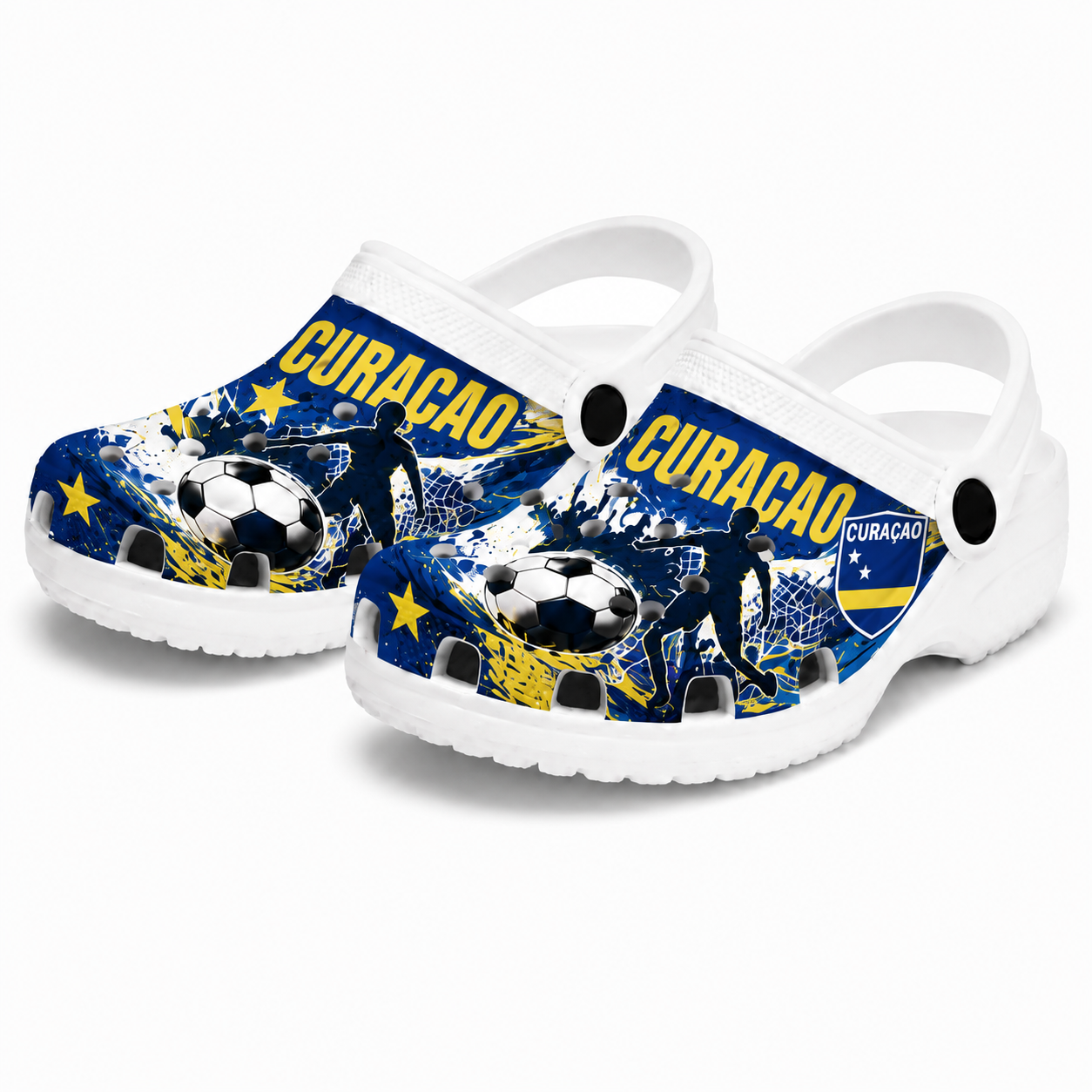 World Cup 2026 Curaçao Football Fan Printed Clogs