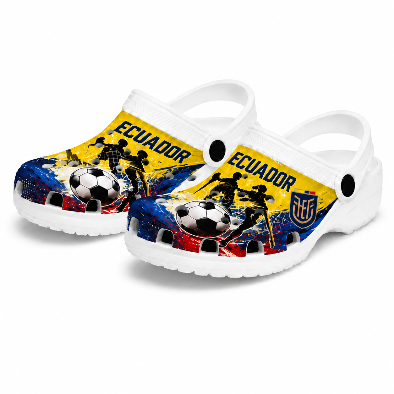 World Cup 2026 Ecuador Football Fan Printed Clogs