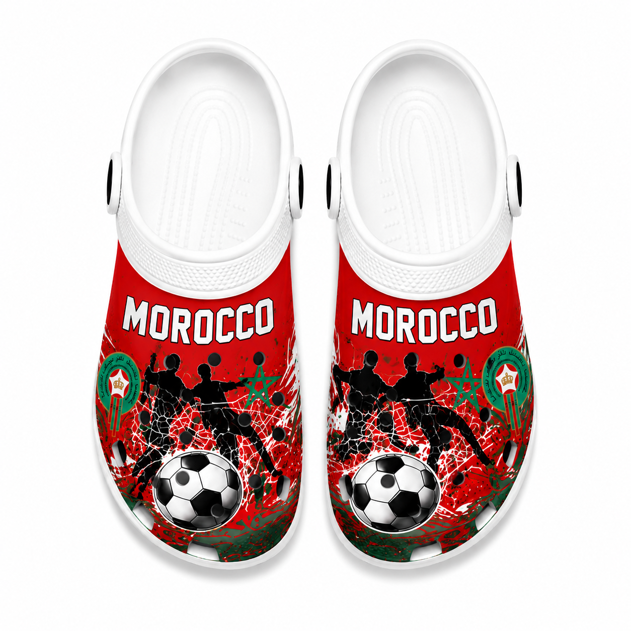 World Cup 2026 Morocco Football Fan Printed Clogs