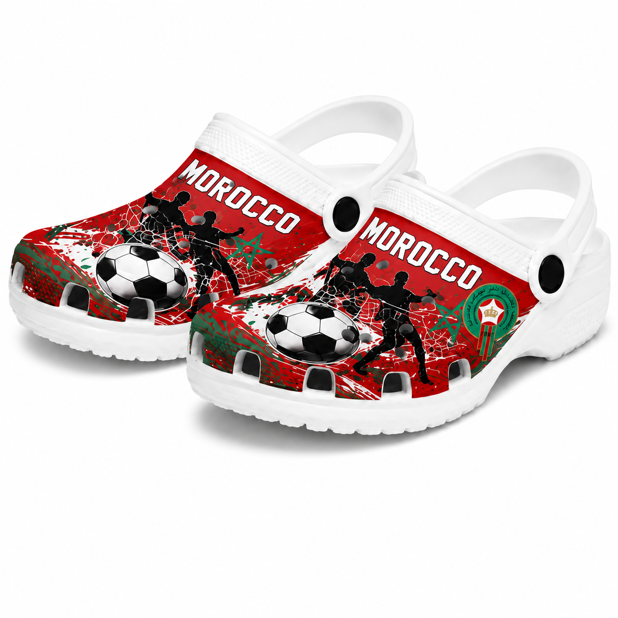 World Cup 2026 Morocco Football Fan Printed Clogs
