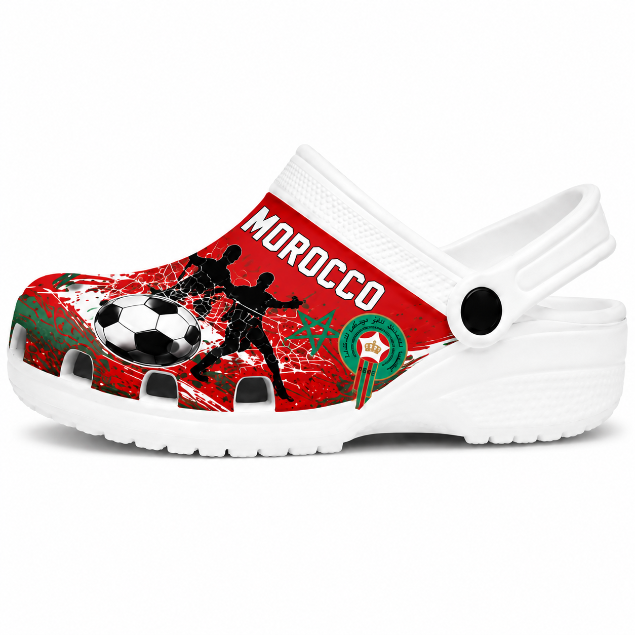 World Cup 2026 Morocco Football Fan Printed Clogs
