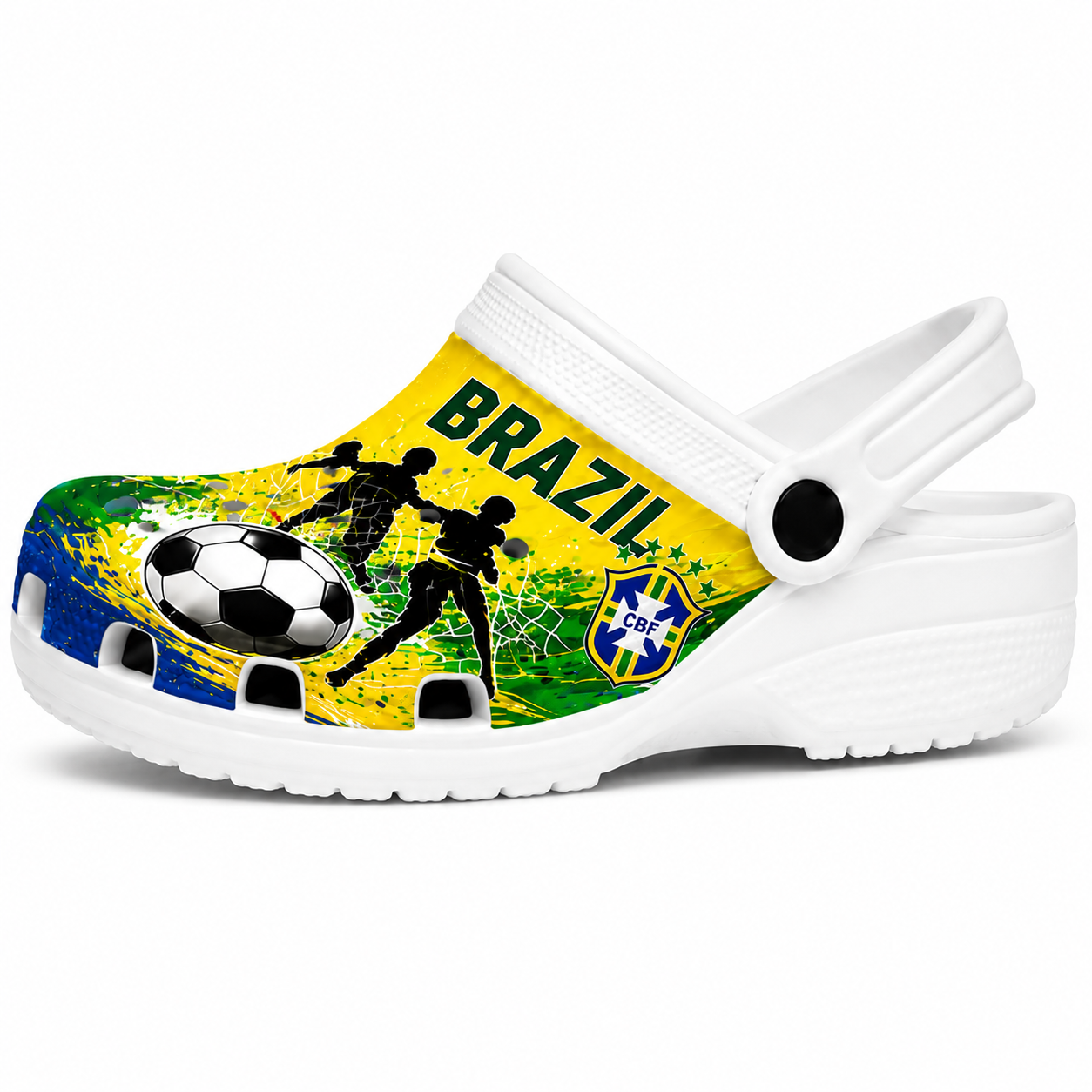 World Cup 2026 Brazil Football Fan Printed Clogs