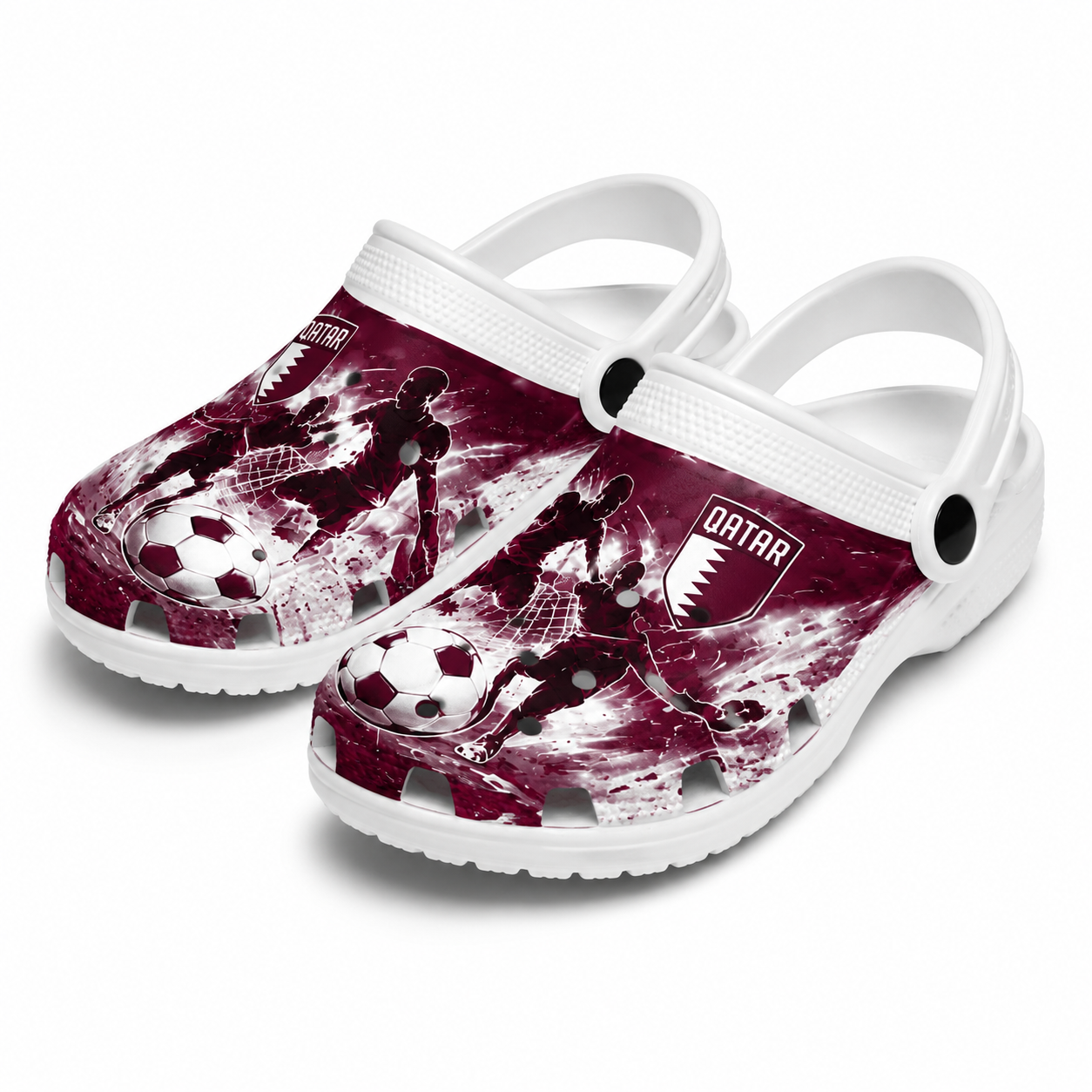 World Cup 2026 Qatar Football Fan Printed Clogs