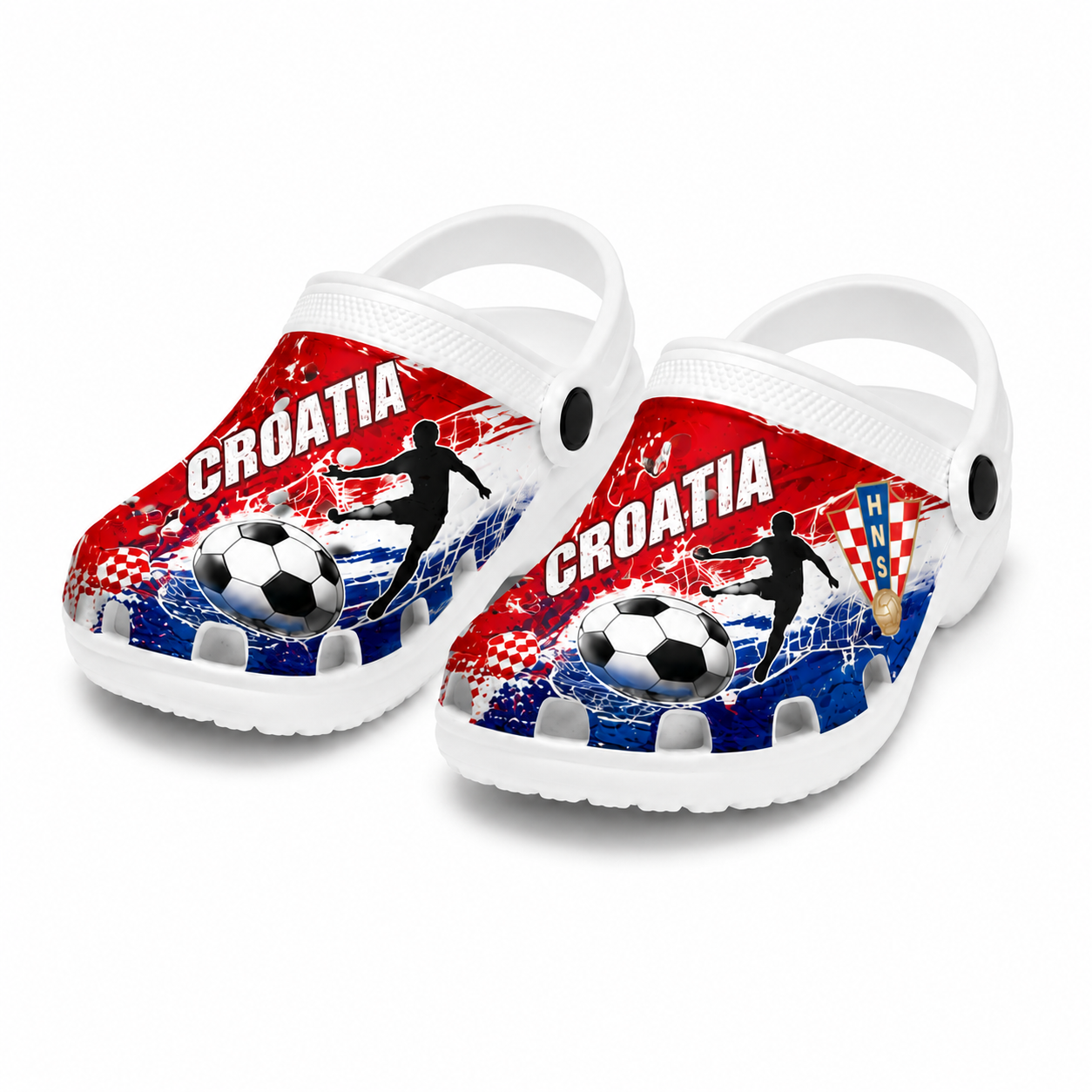 World Cup 2026 Croatia Football Fan Printed Clogs
