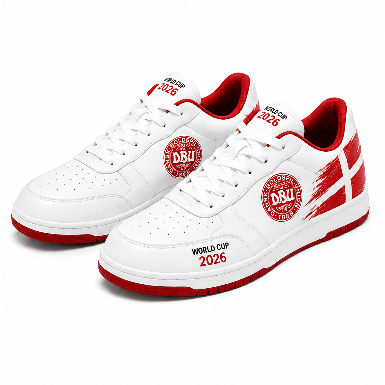 World Cup 2026 Denmark Football Fan Printed Shoes