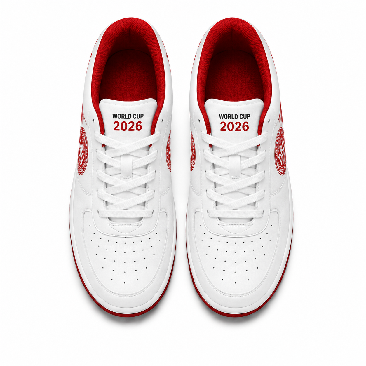 World Cup 2026 Denmark Football Fan Printed Shoes