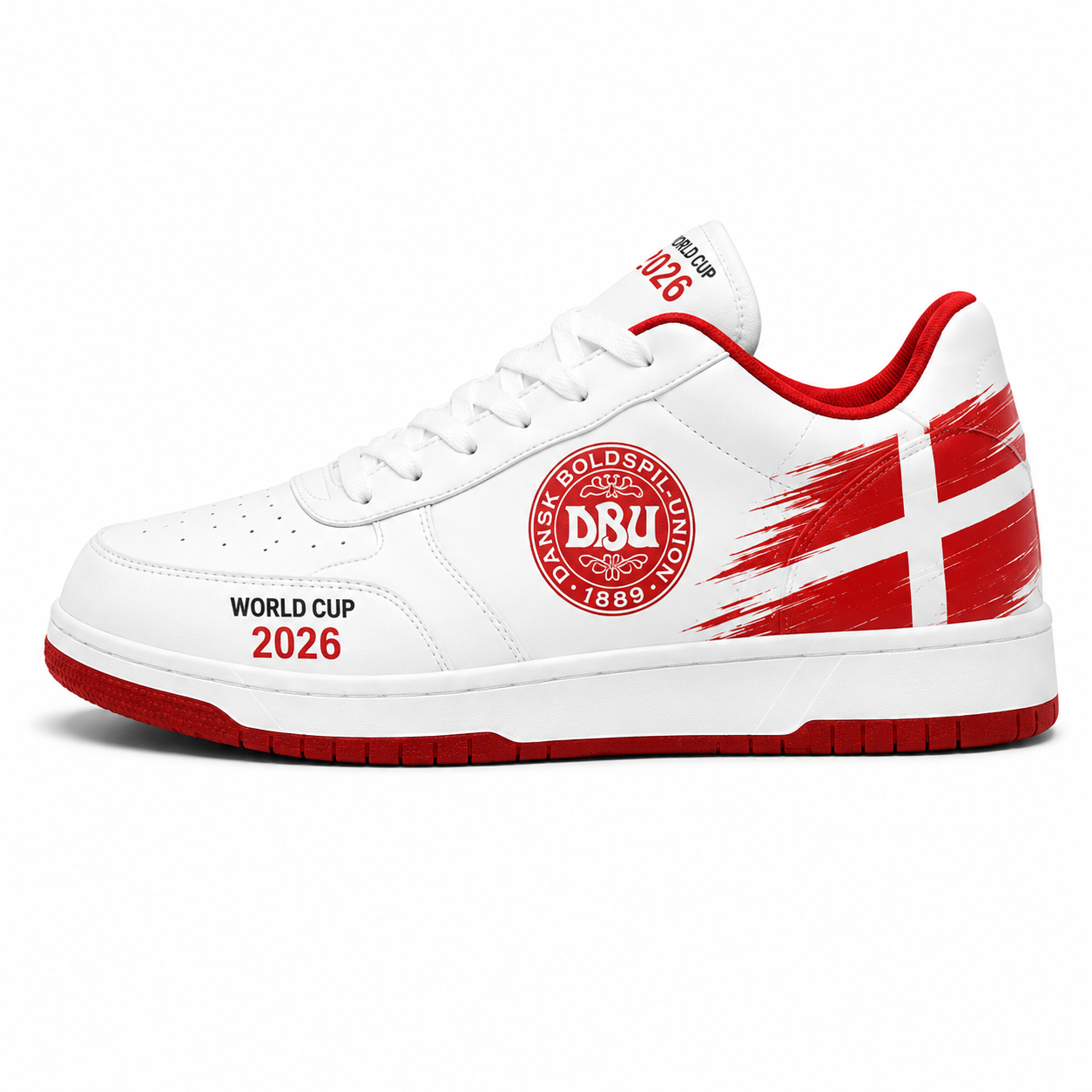 World Cup 2026 Denmark Football Fan Printed Shoes
