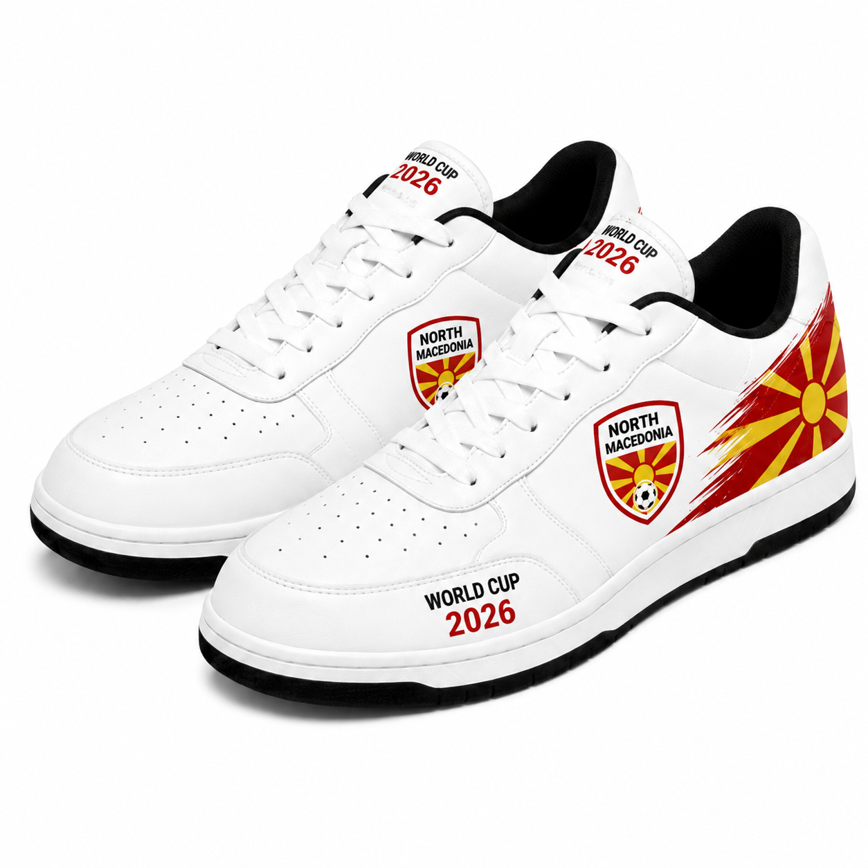 World Cup 2026 North Macedonia Football Fan Printed Shoes