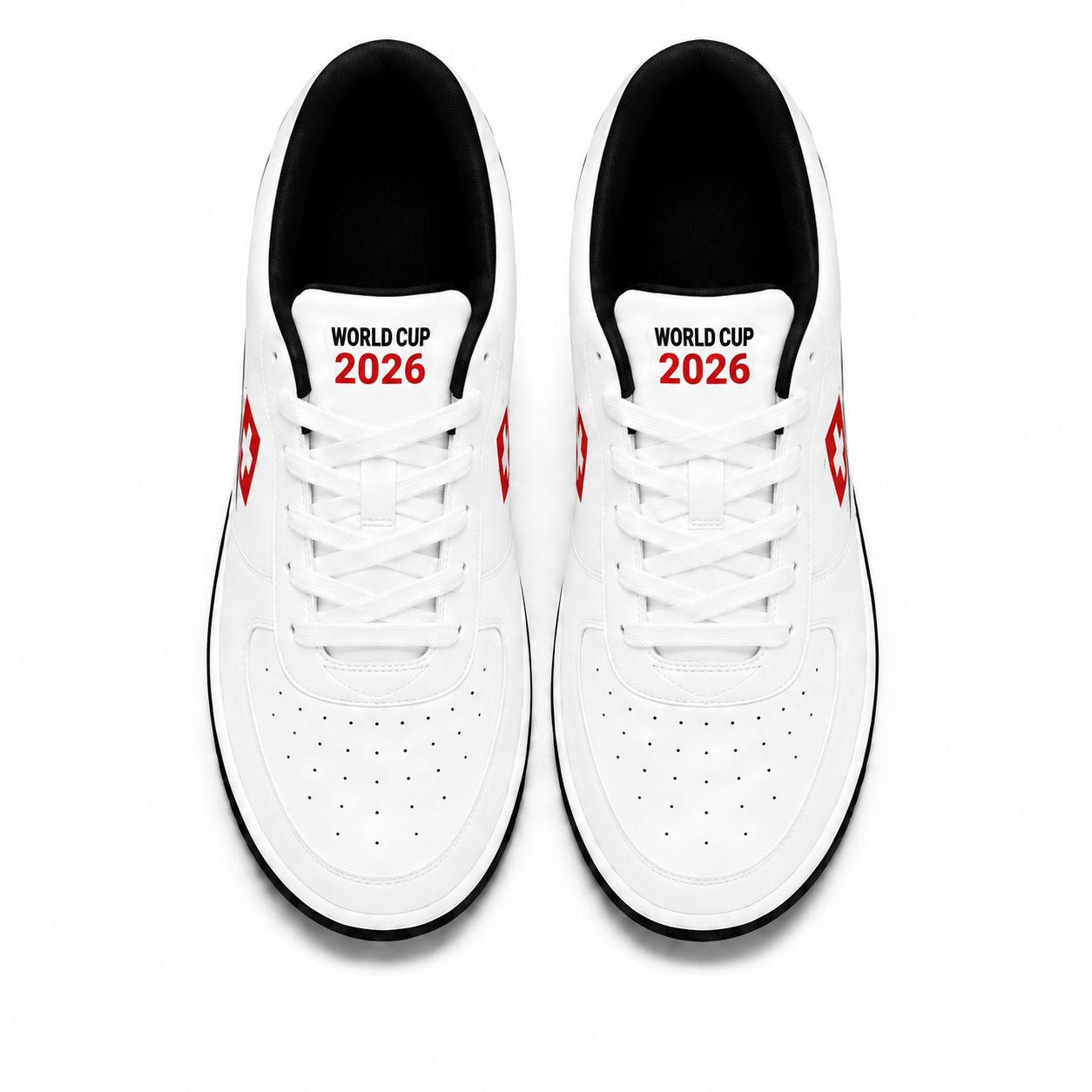 World Cup 2026 Switzerland Football Fan Printed Shoes