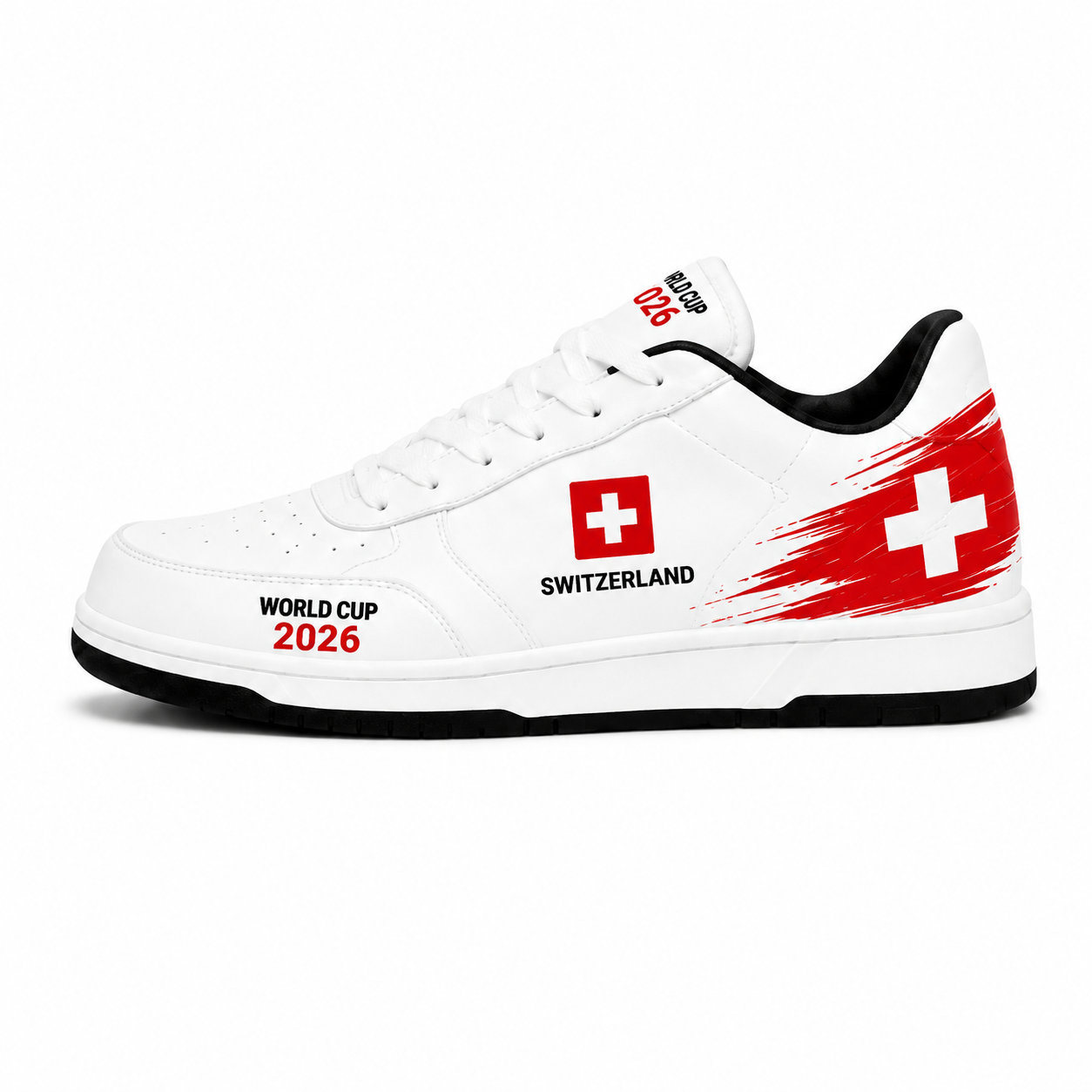World Cup 2026 Switzerland Football Fan Printed Shoes