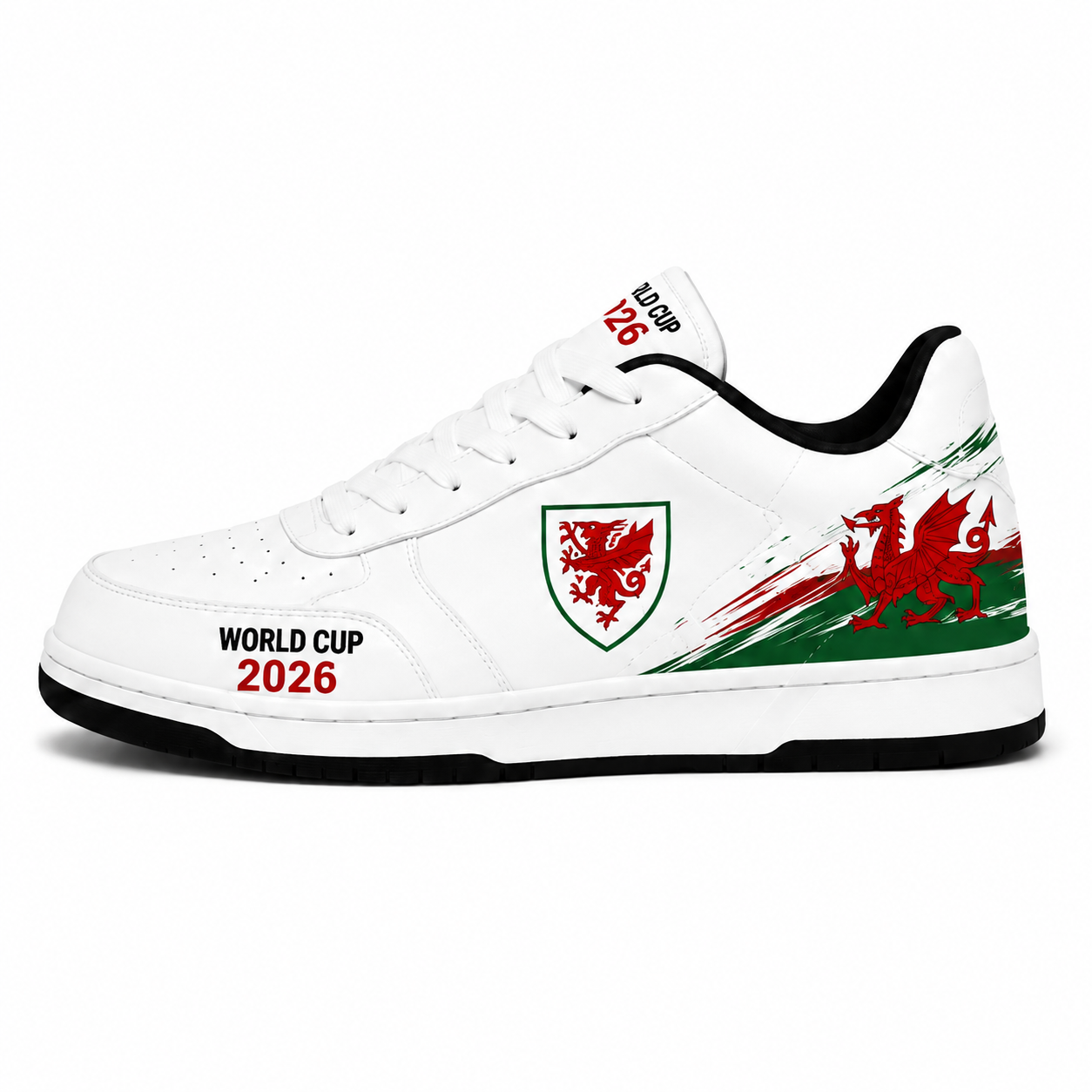 World Cup 2026 Wales Football Fan Printed Shoes