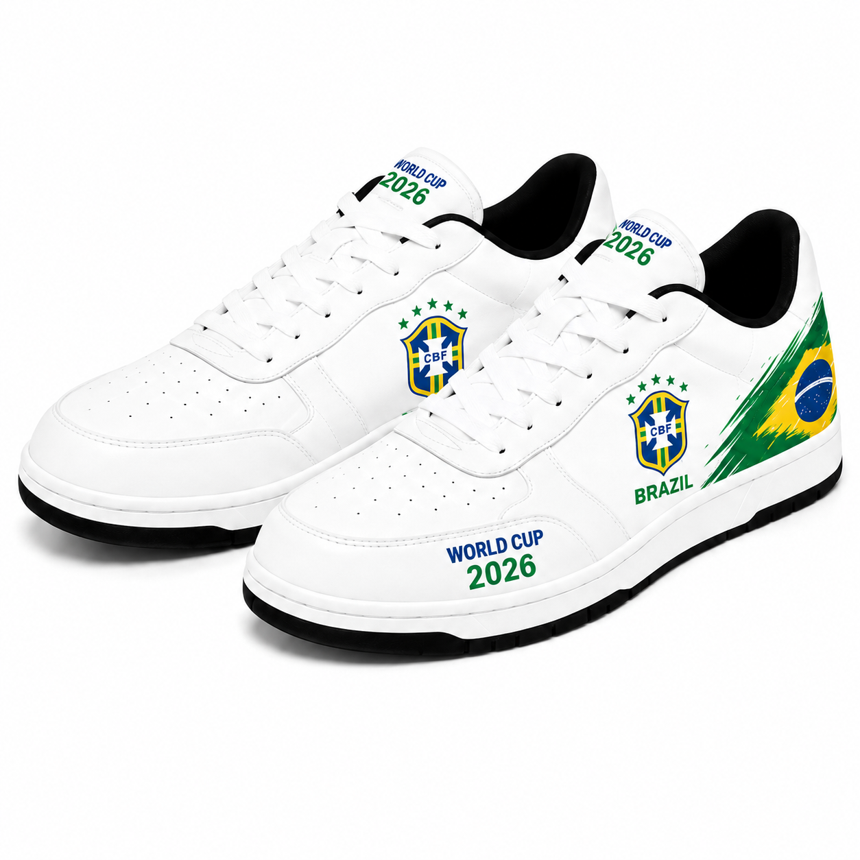 World Cup 2026 Brazil Football Fan Printed Shoes