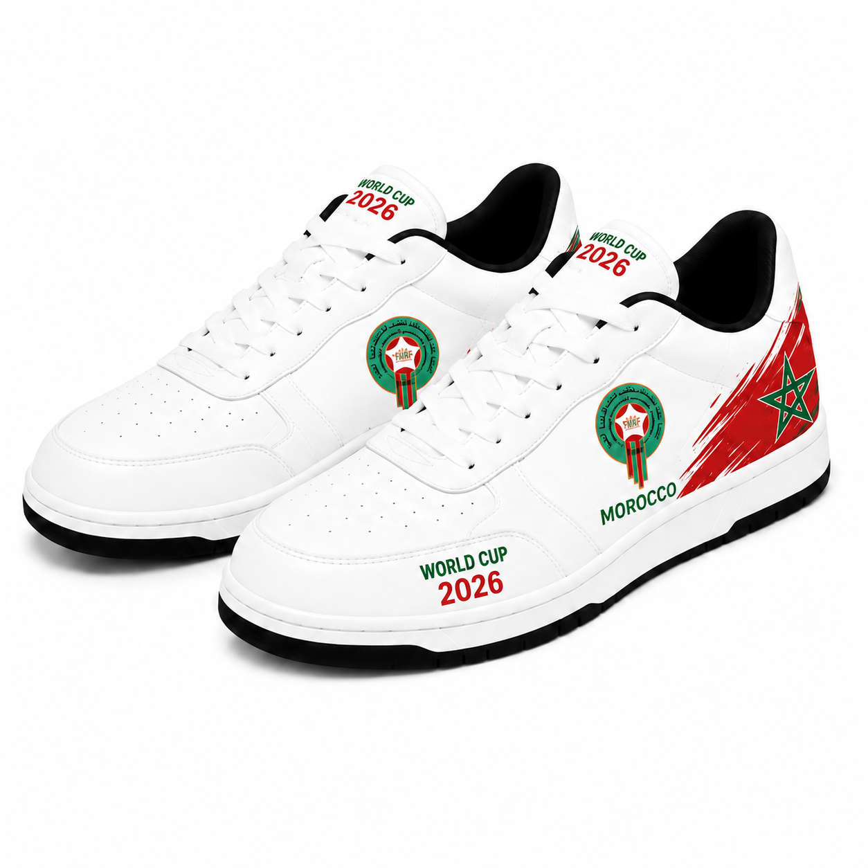 World Cup 2026 Morocco Football Fan Printed Shoes