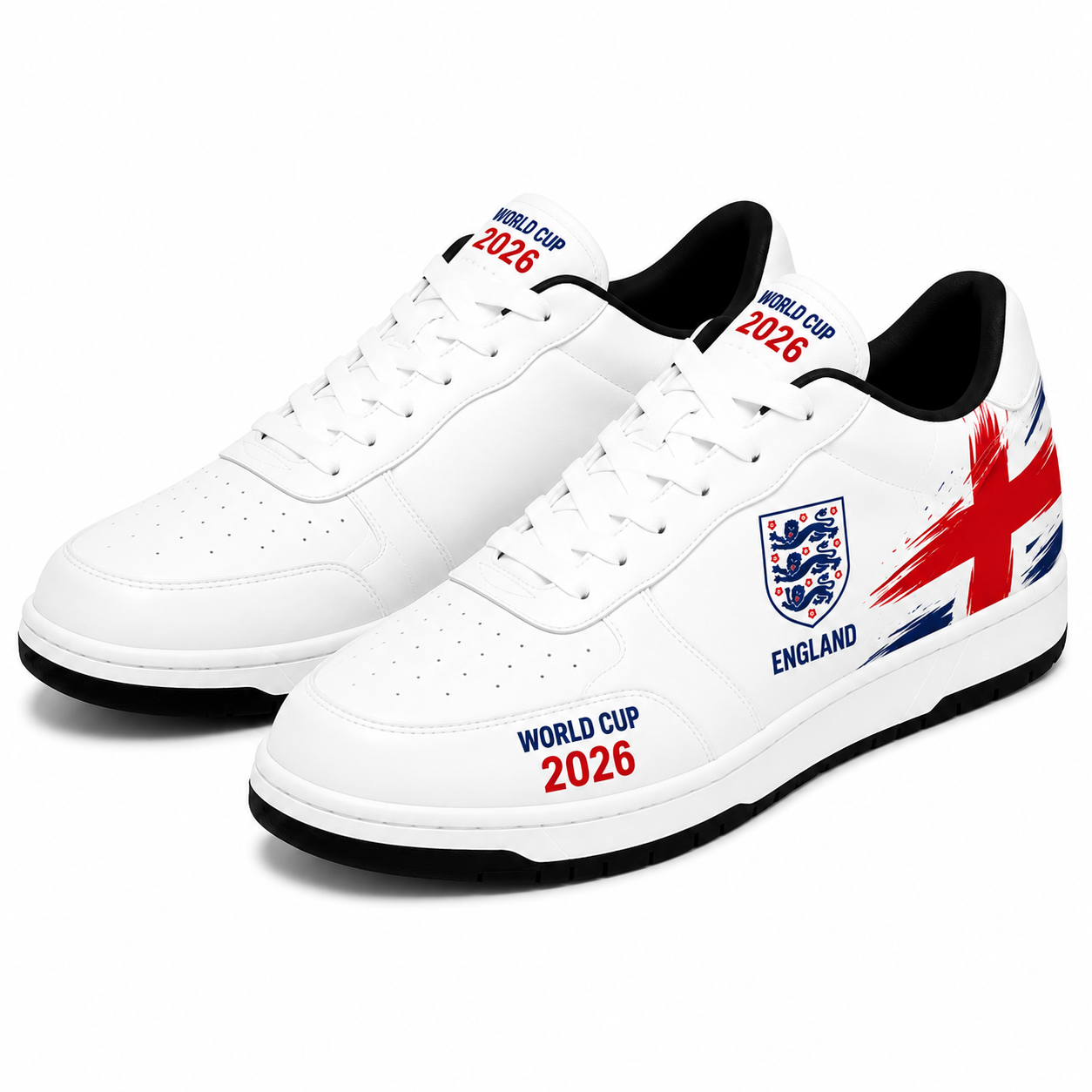 World Cup 2026 England Football Fan Printed Shoes