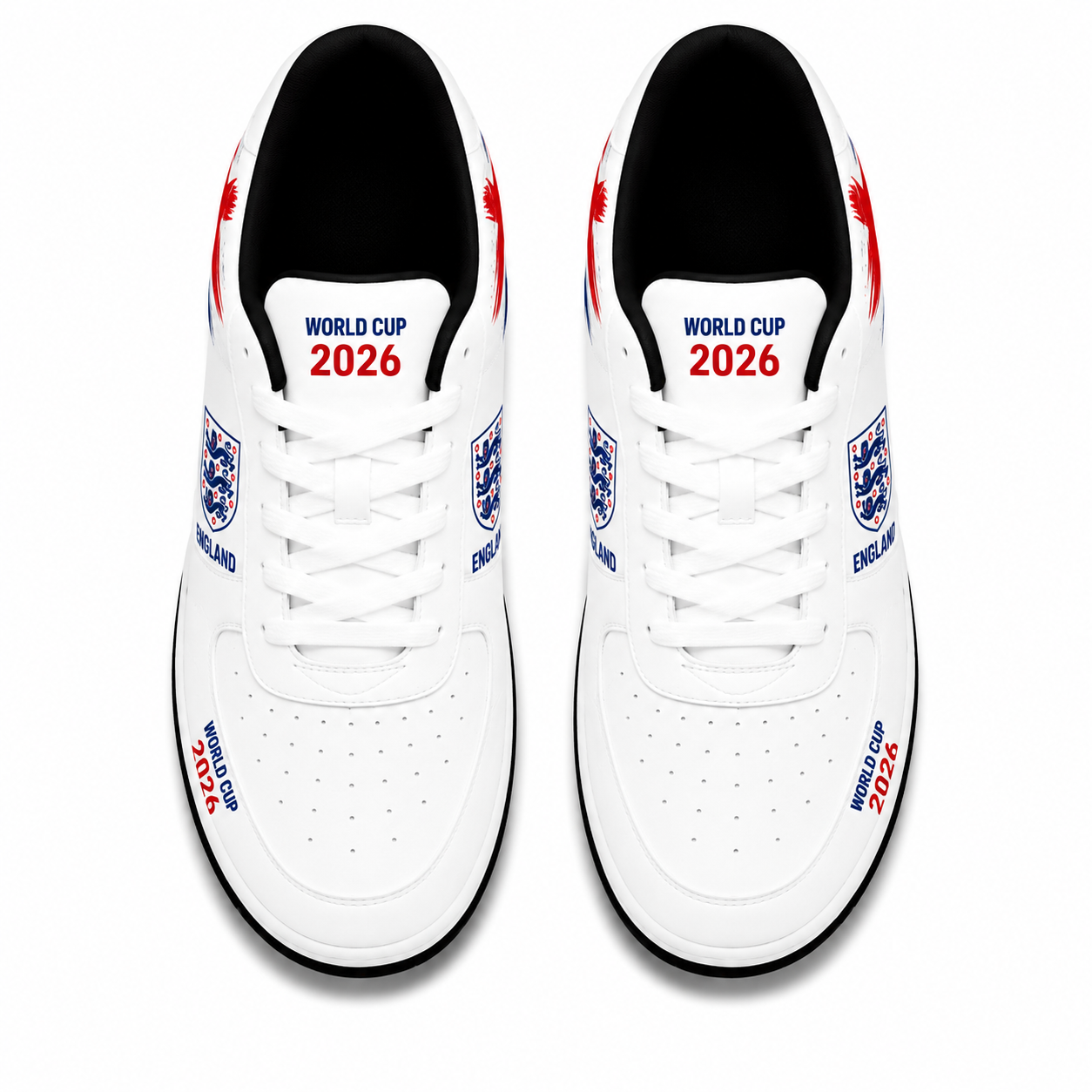 World Cup 2026 England Football Fan Printed Shoes