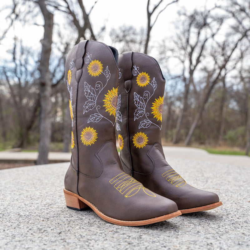 Long Sunflower Boots For Women-My Soft Slipper