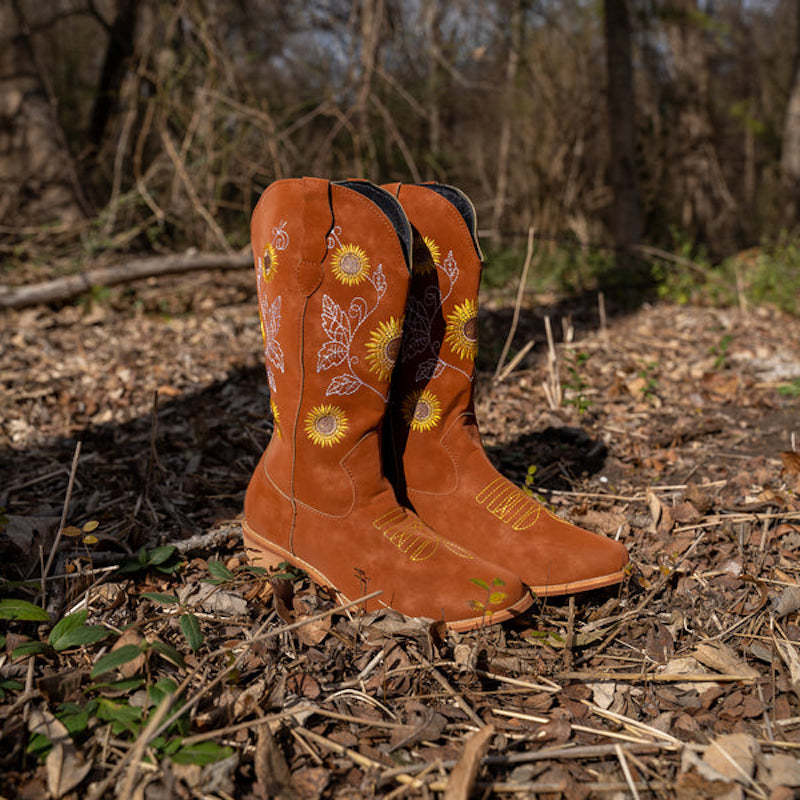 Long Sunflower Boots For Women-My Soft Slipper