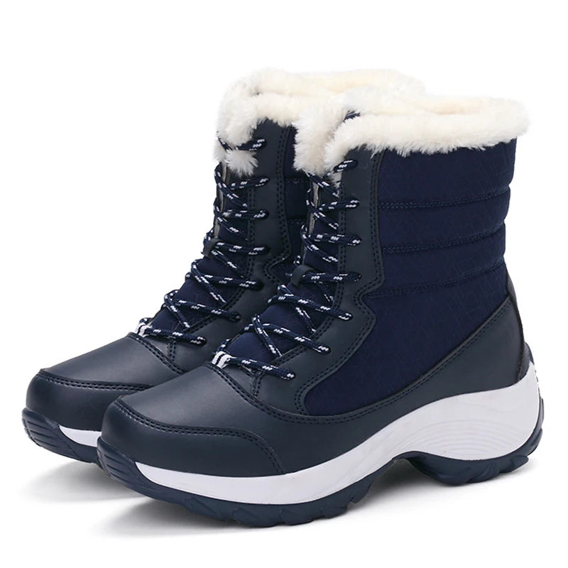 High Top Shoes With Fur Detailing-My Soft Slipper