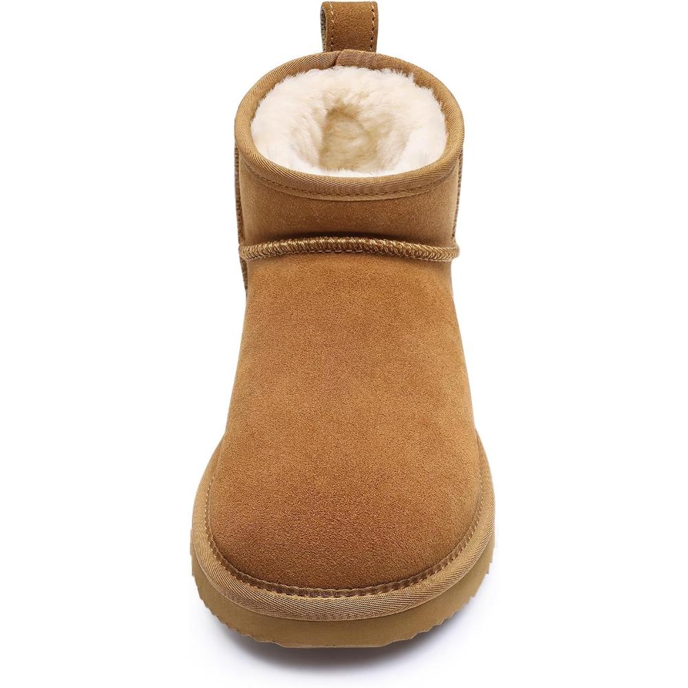 Sleek Fuzzy Plush Winter Mini Boots-My Soft Slipper