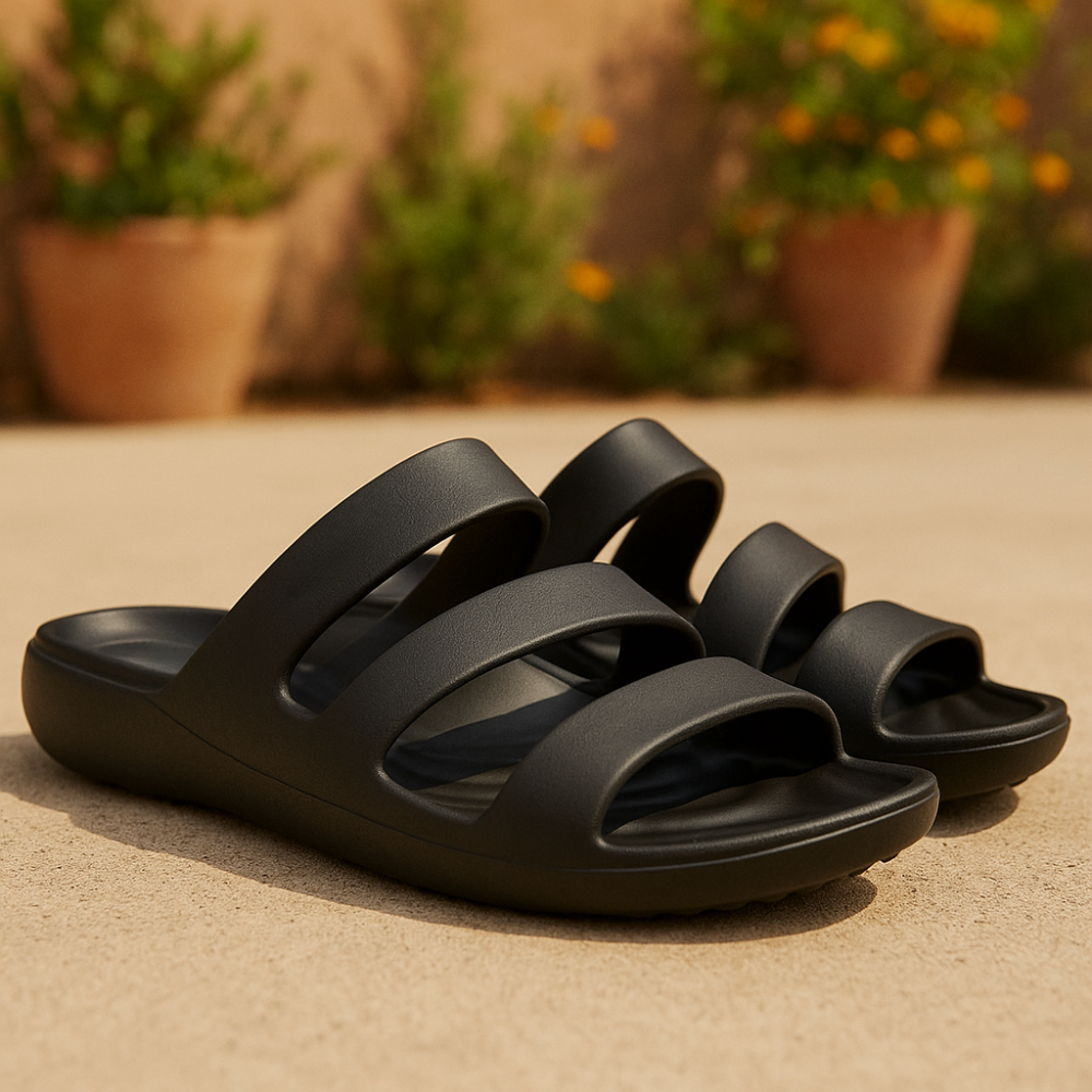 Strappy Slide Sandals Built For Motion With Ultra Light Comfort-My Soft Slipper