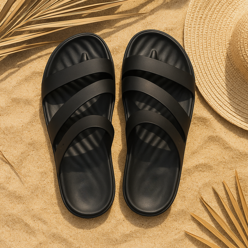 Strappy Slide Sandals Built For Motion With Ultra Light Comfort-My Soft Slipper