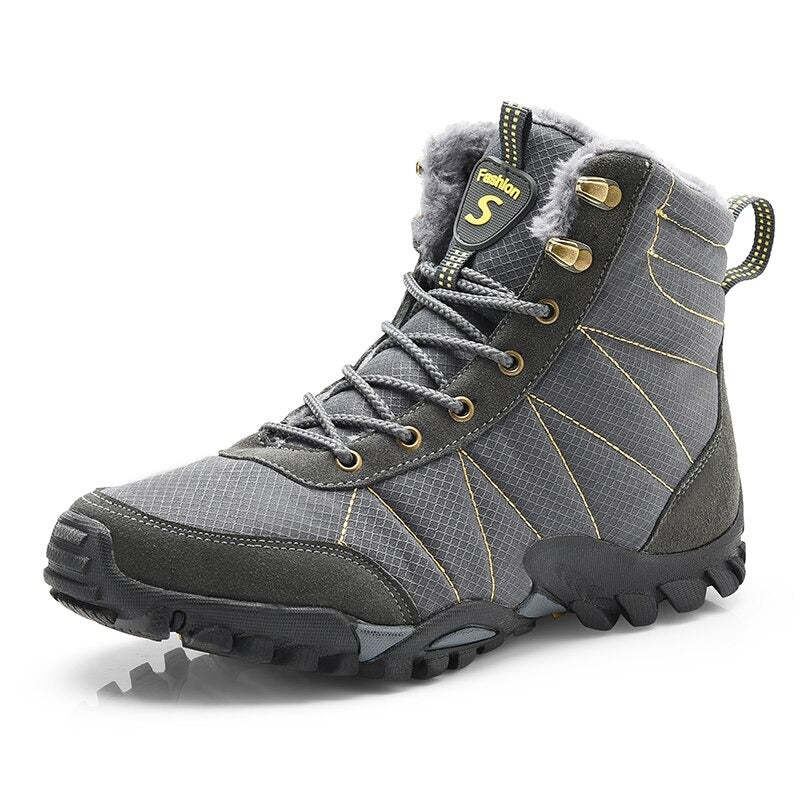 Men's Warm Plush Waterproof Ankle Boots-My Soft Slipper